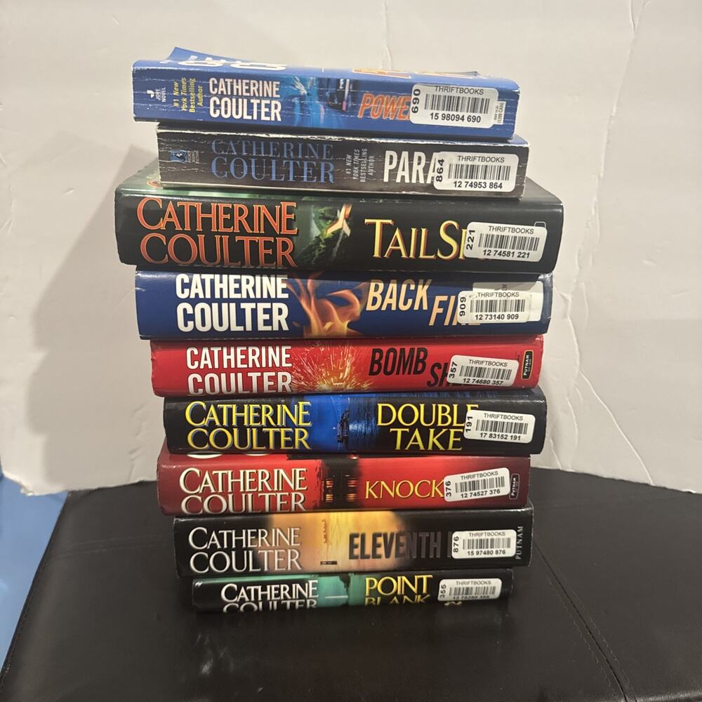 Lot of 9 Catherine Coulter FBI Thriller Books 7 Hardcover 2 Paperback Novels